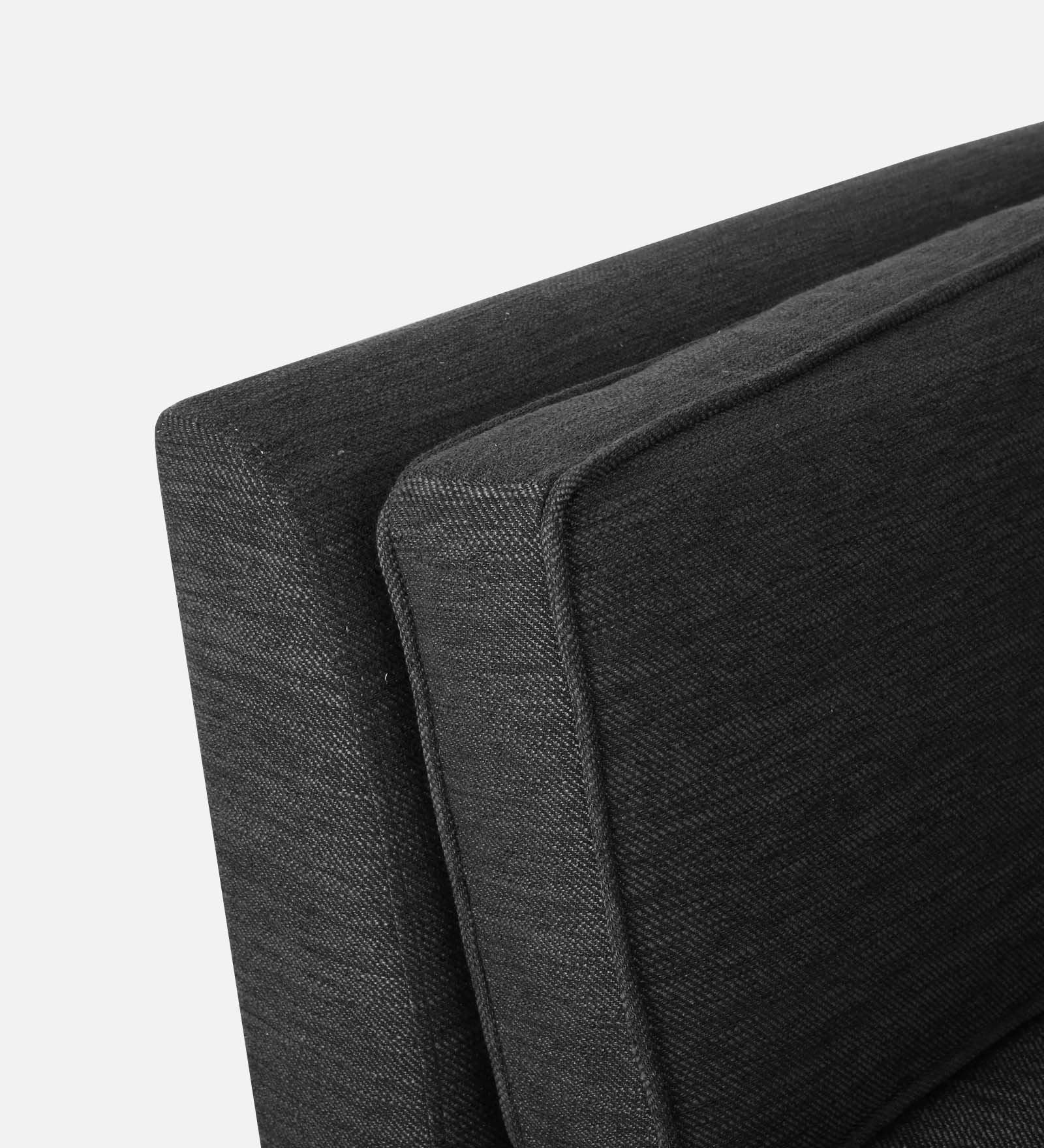 Nigar Fabric 1 Seater Sofa in Charcoal Grey Colour