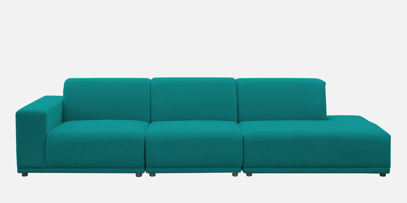 Adam Fabric RHS Sectional Sofa (3+Ottoman Lounger) In Sea green Colour - Febonic Living