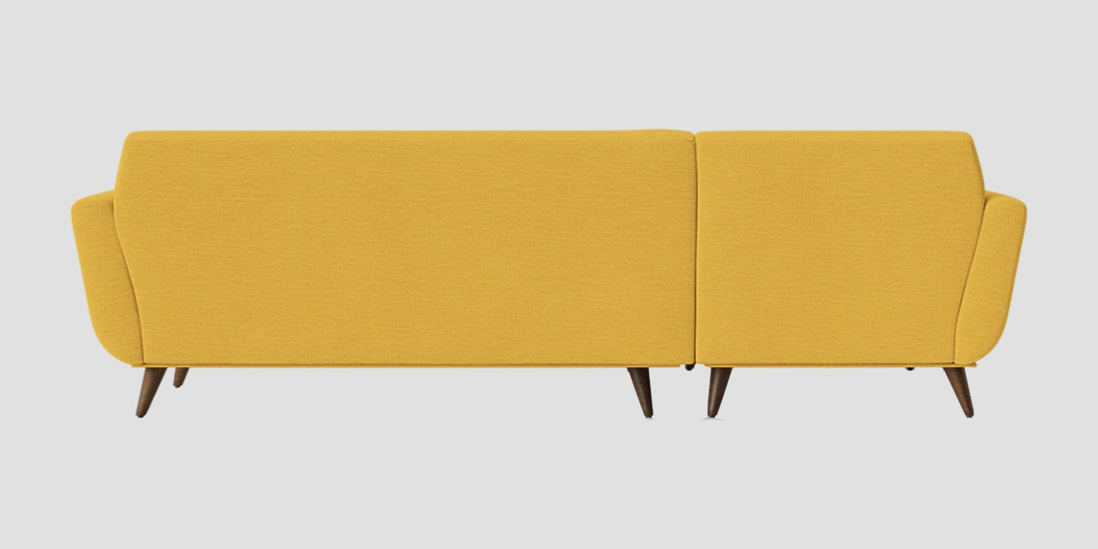 Jasmin Fabric RHS Sectional Sofa (3+ Lounger) In Bold Yellow Colour - Febonic Living