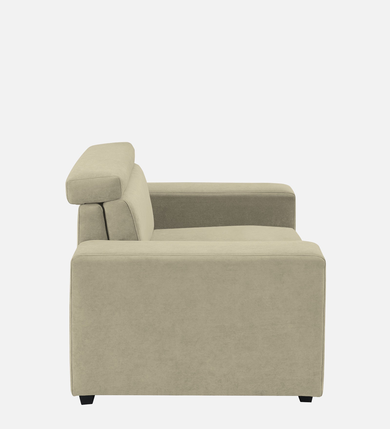 Hiro Fabric 1 Seater Sofa In Carnival Beige Colour - Febonic Living