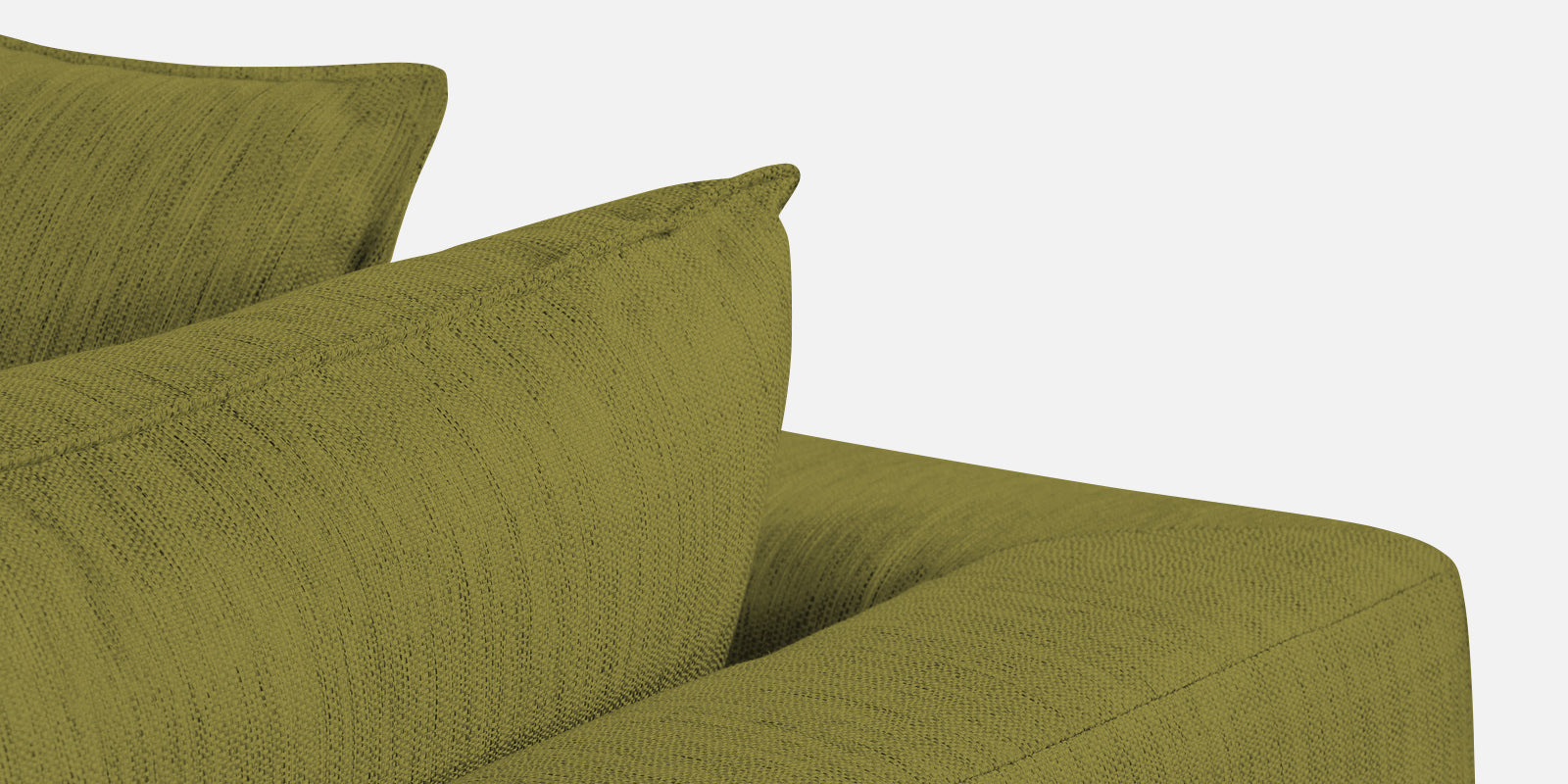 Ziggy Fabric LHS Sectional Sofa (3+Lounger) In Kelly Green Colour - Febonic Living