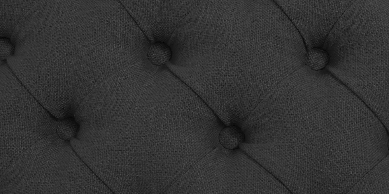 Nowia Fabric 2 Seater Recamier In Charcoal Grey Colour With Storage - Febonic Living