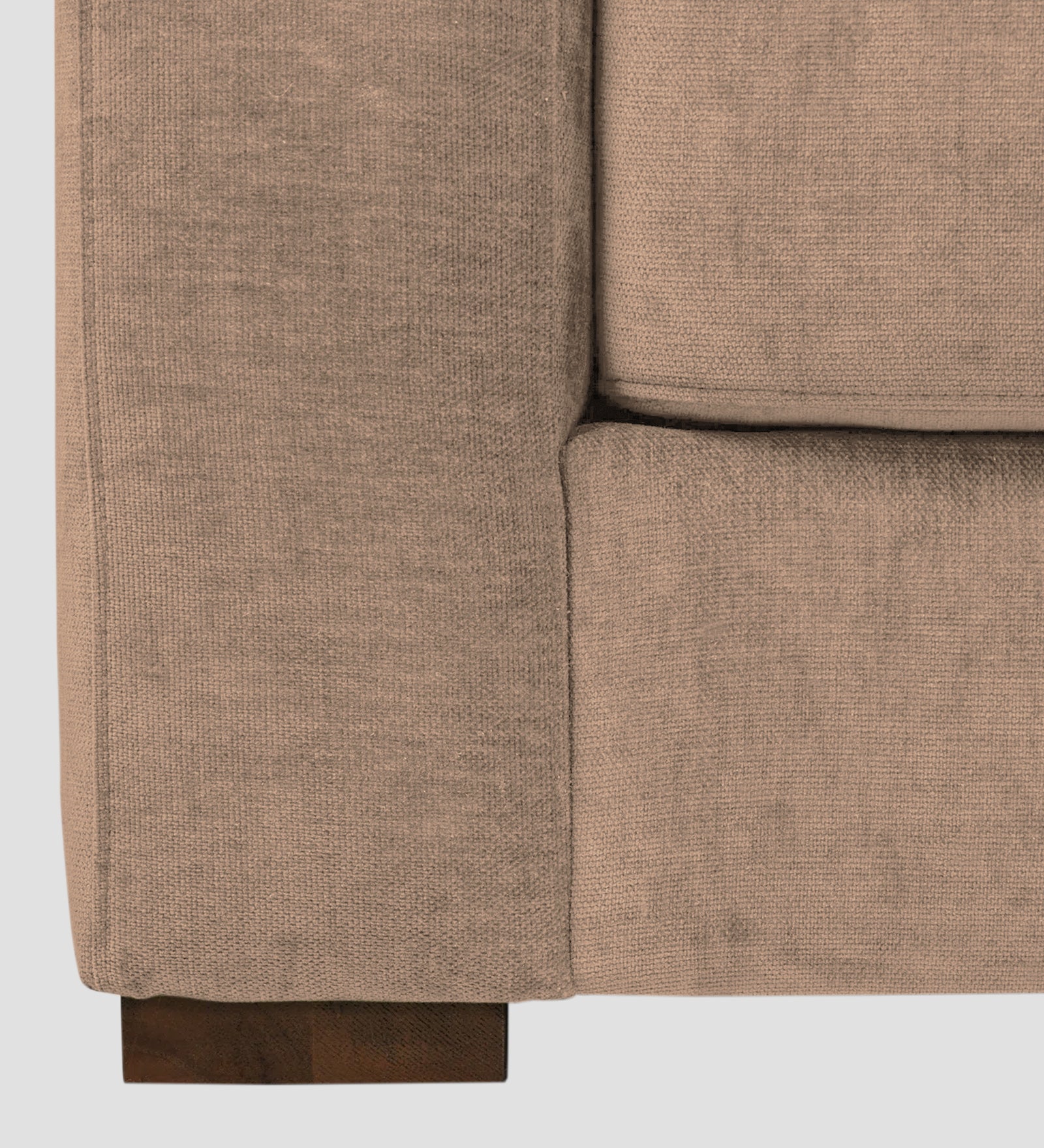 Dara Fabric 1 Seater Sofa In Cookie Beige Colour - Febonic Living