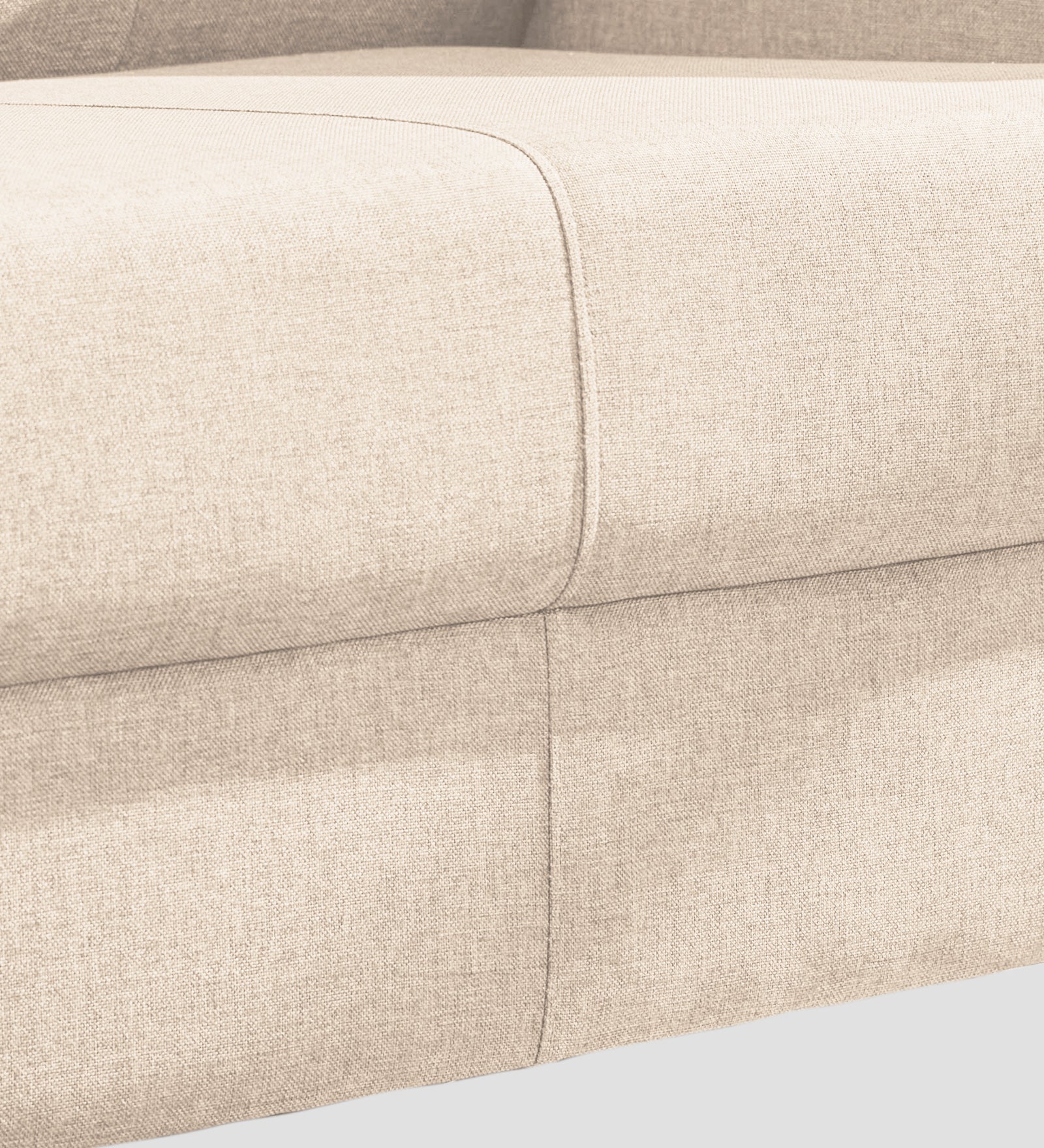 Devo Fabric 1 Seater Sofa In Woom Beige Colour - Febonic Living