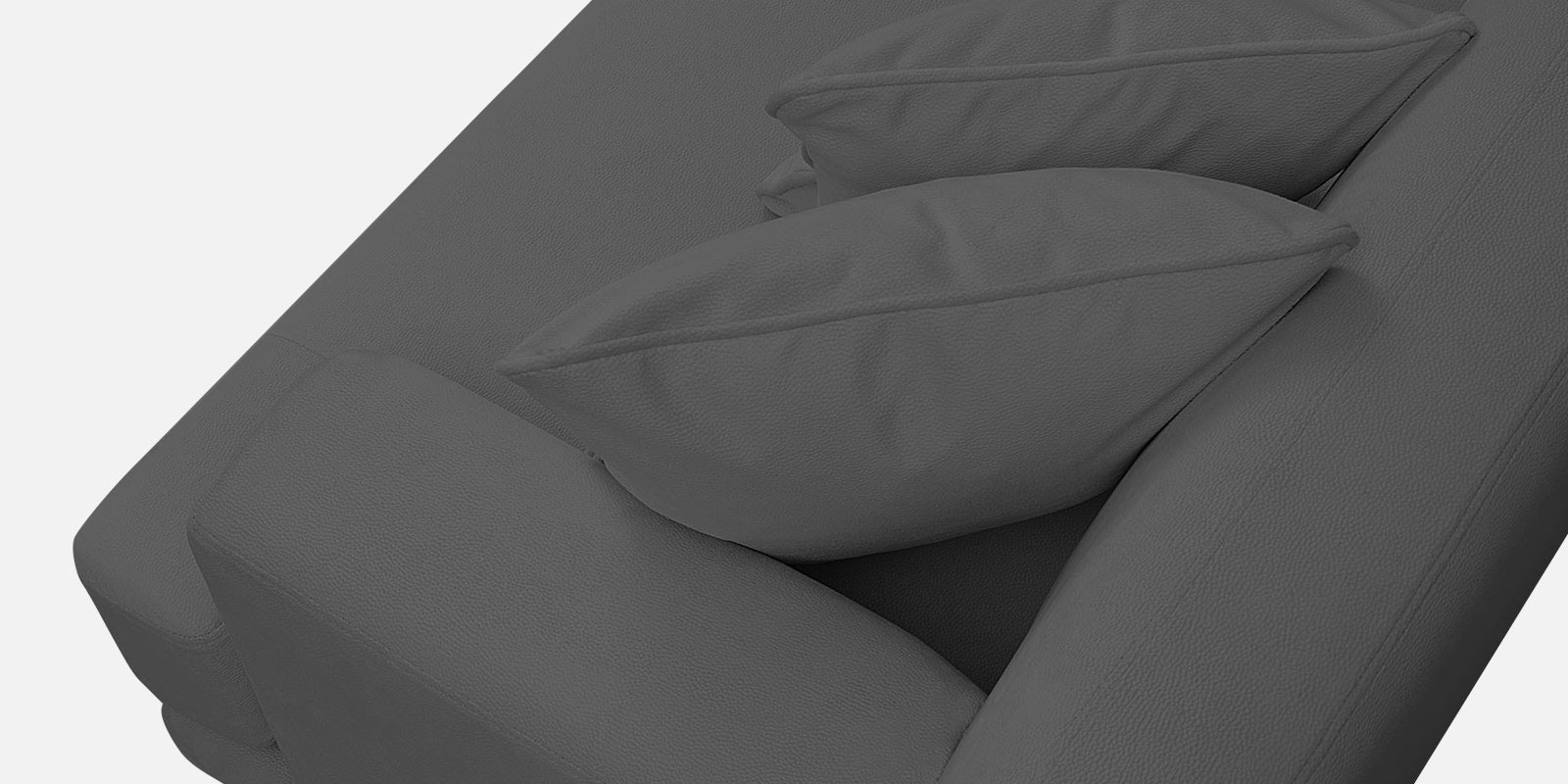 Woody Fabric RHS Sectional Sofa (3+Lounger) In Dusky Grey Colour - Febonic Living