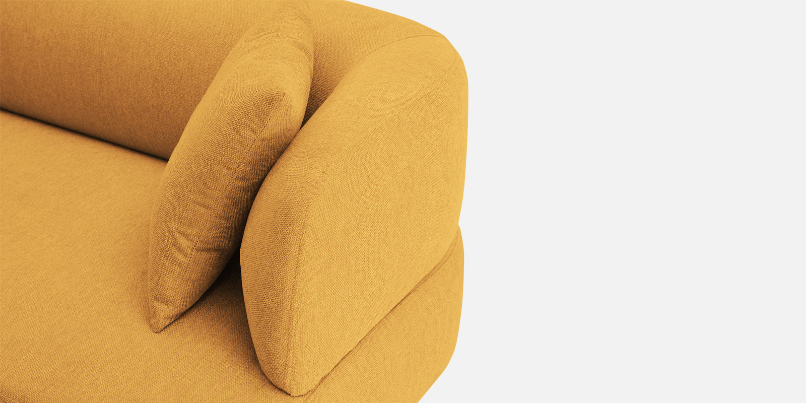 Carson Fabric 3 Seater Sofa in Blush Yellow Colour