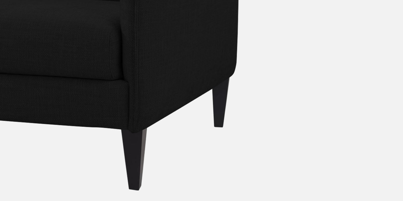 Piku Fabric RHS Sectional Sofa (3+Lounger) In Zed Black Colour - Febonic Living