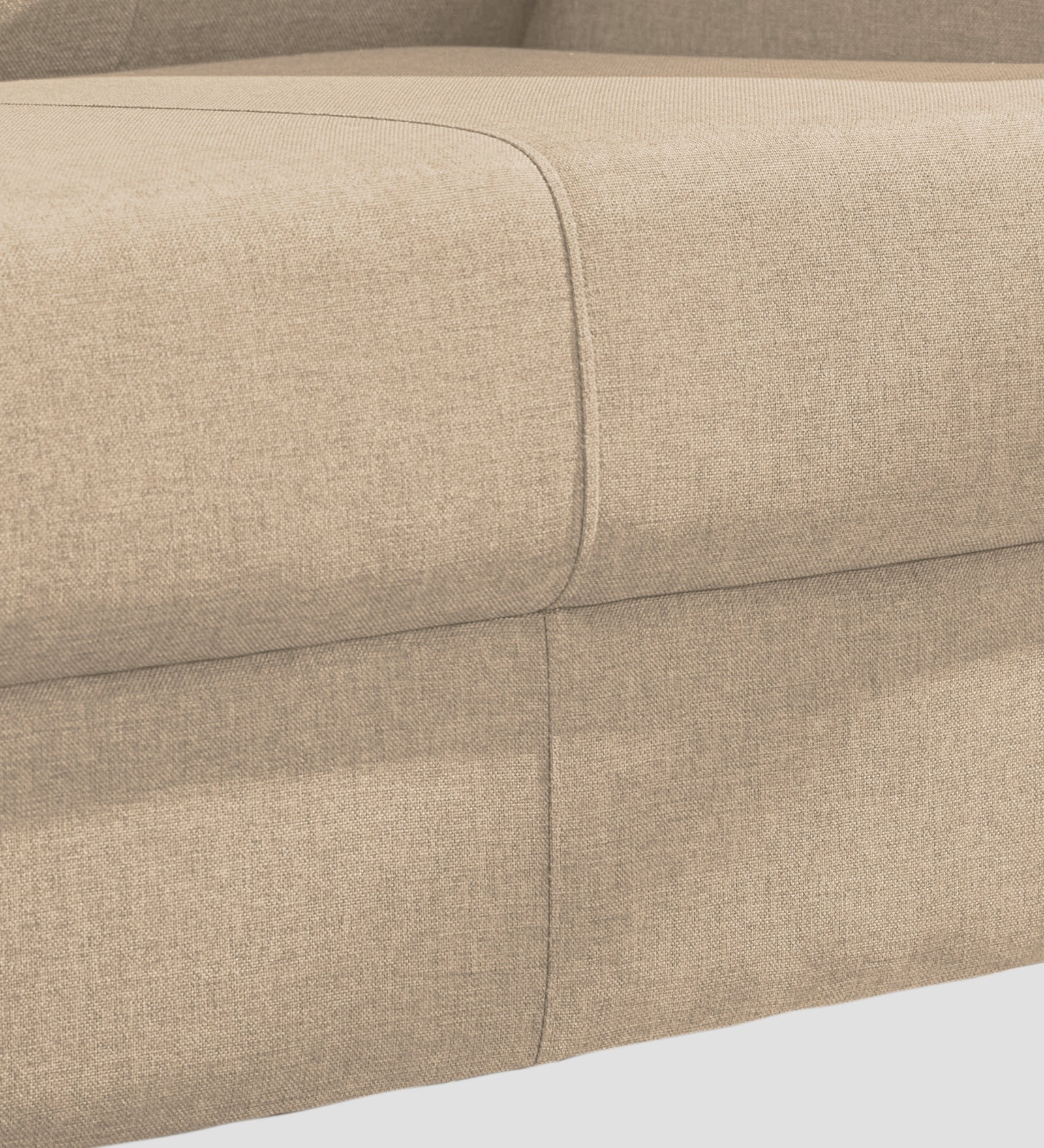 Devo Fabric 1 Seater Sofa In Olive Beige Colour - Febonic Living