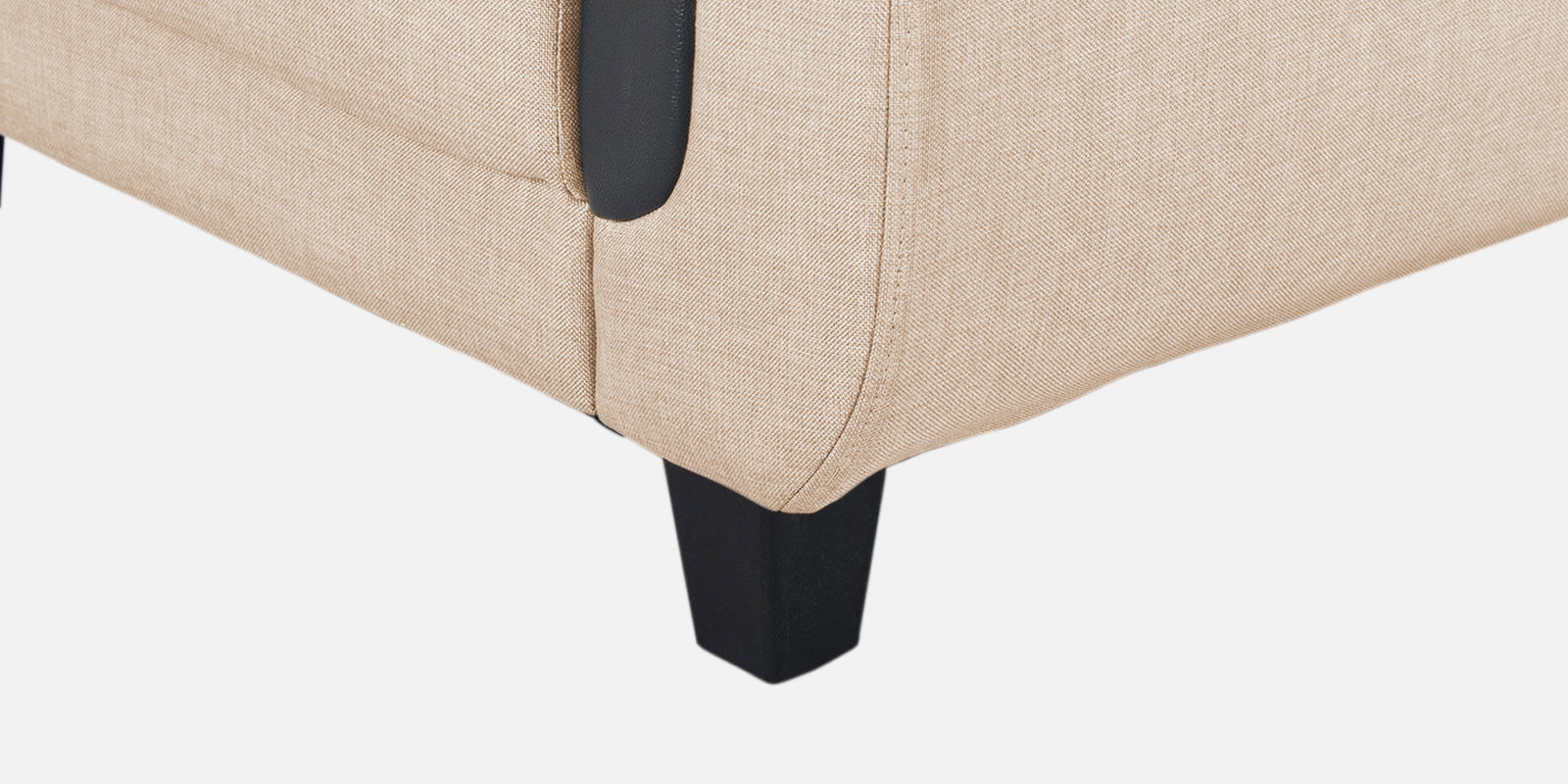 Perry Fabric RHS Sectional Sofa (3+Lounger) In Woom Beige Colour - Febonic Living