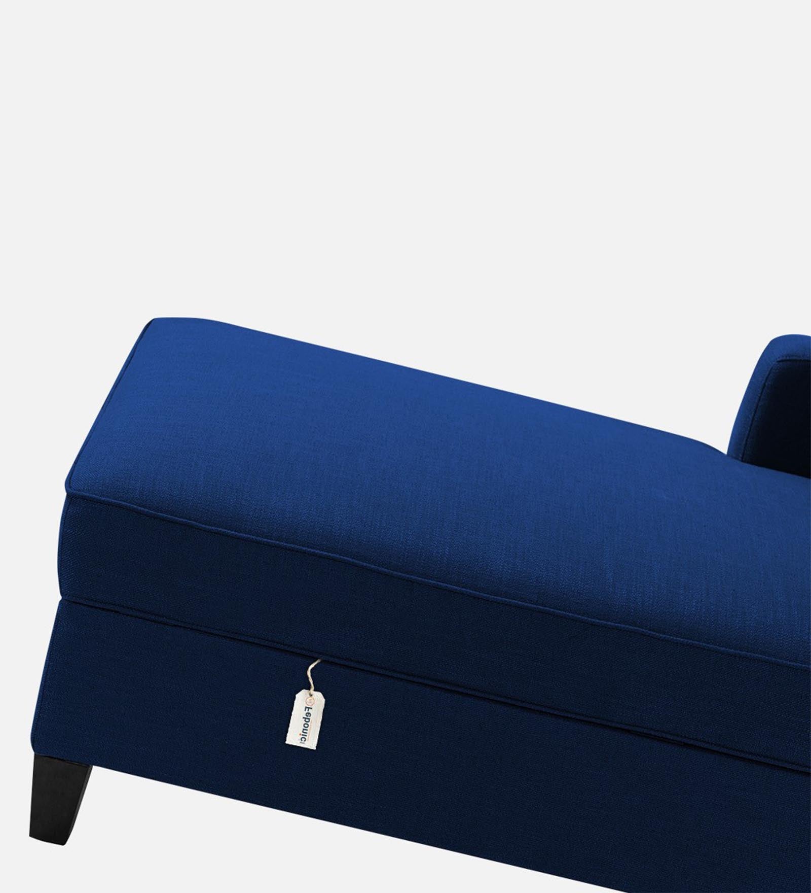 Royee Fabric LHS Chaise Lounger In Royal Blue Colour With Storage - Febonic Living
