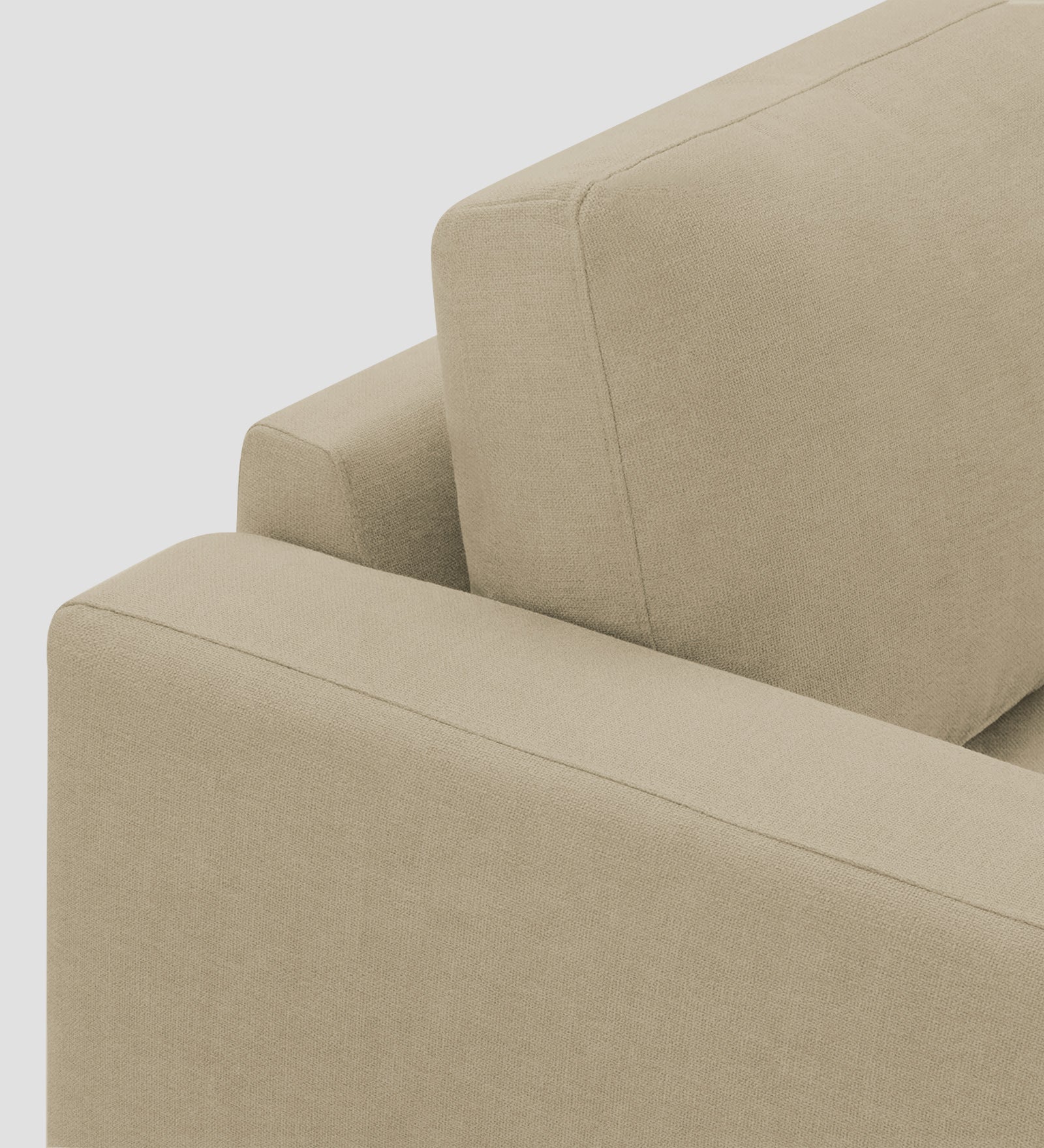 Esha Fabric 1 Seater Sofa In Honey Beige Colour - Febonic Living