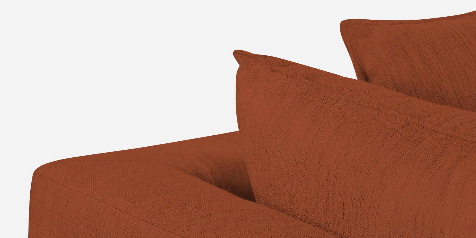 Ziggy Fabric RHS Sectional Sofa (3+Lounger) In Royal Orange Colour - Febonic Living