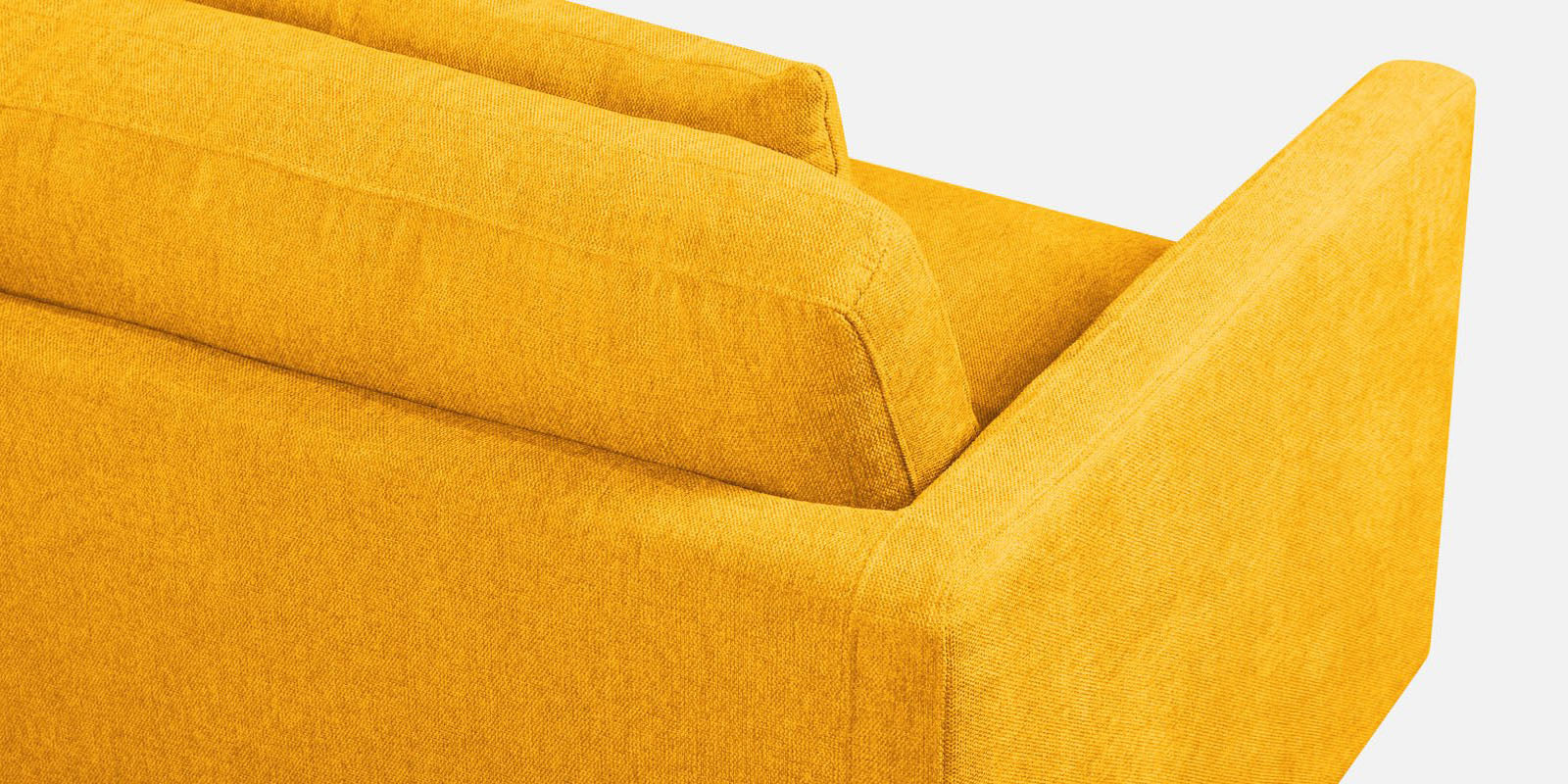 Kera Fabric 2 Seater Sofa In Bold Yellow Colour - Febonic Living
