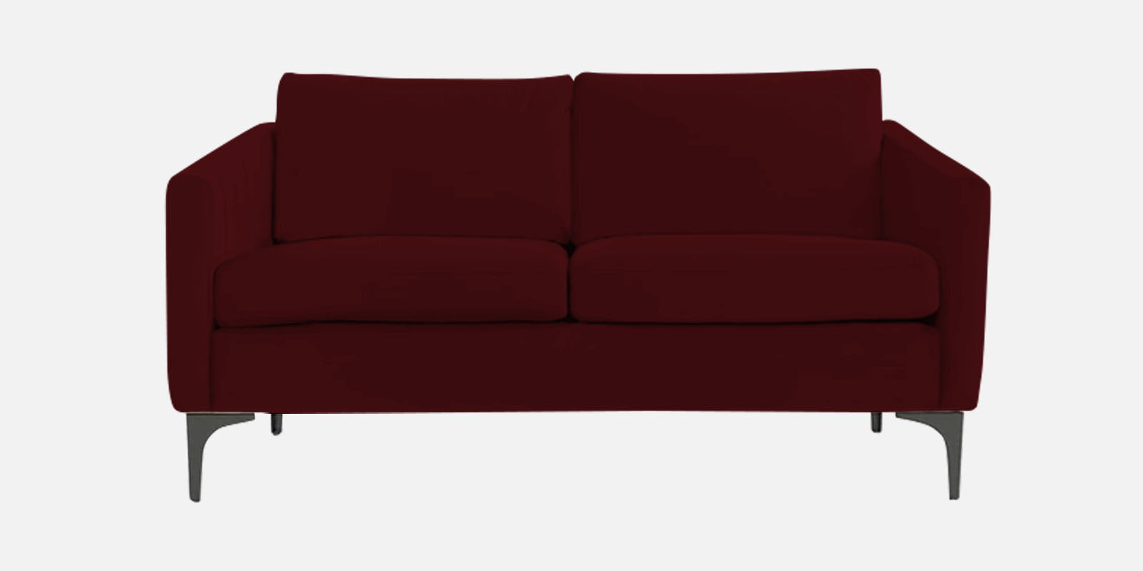 Haru Velvet 2 Seater Sofa in Dark Maroon Colour