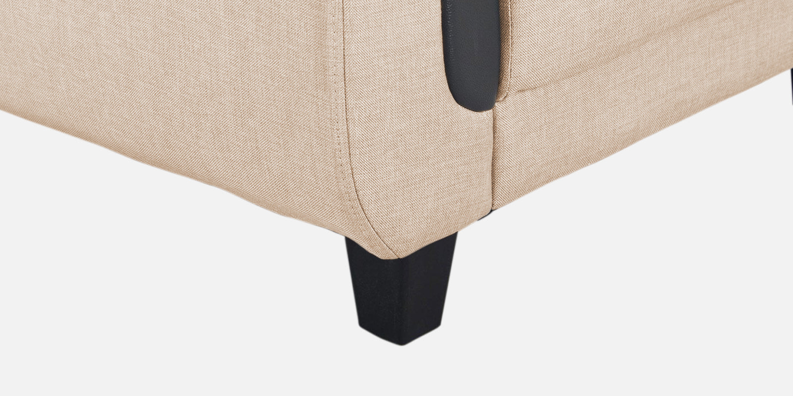 Perry Fabric LHS Sectional Sofa (3+Lounger) In Woom Beige Colour - Febonic Living