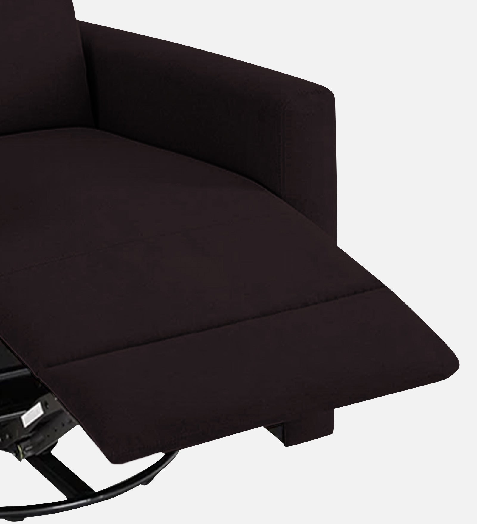 Zura Fabric 1 Seater Rotating Motorized Recliner In Cara Brown Colour - Febonic Living