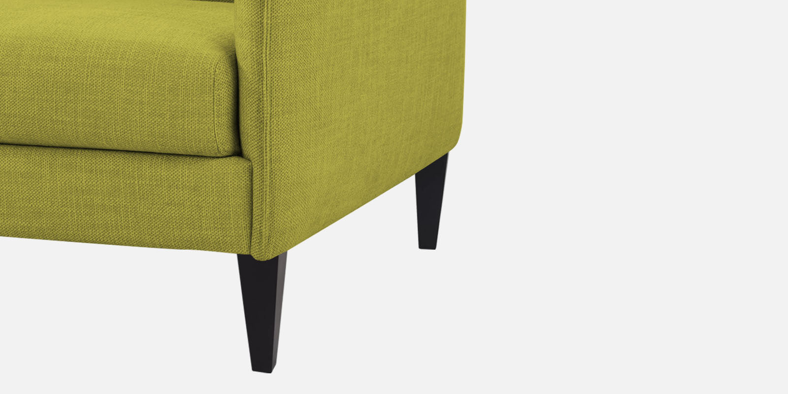 Piku Fabric RHS Sectional Sofa (3+Lounger) In Parrot Green Colour - Febonic Living