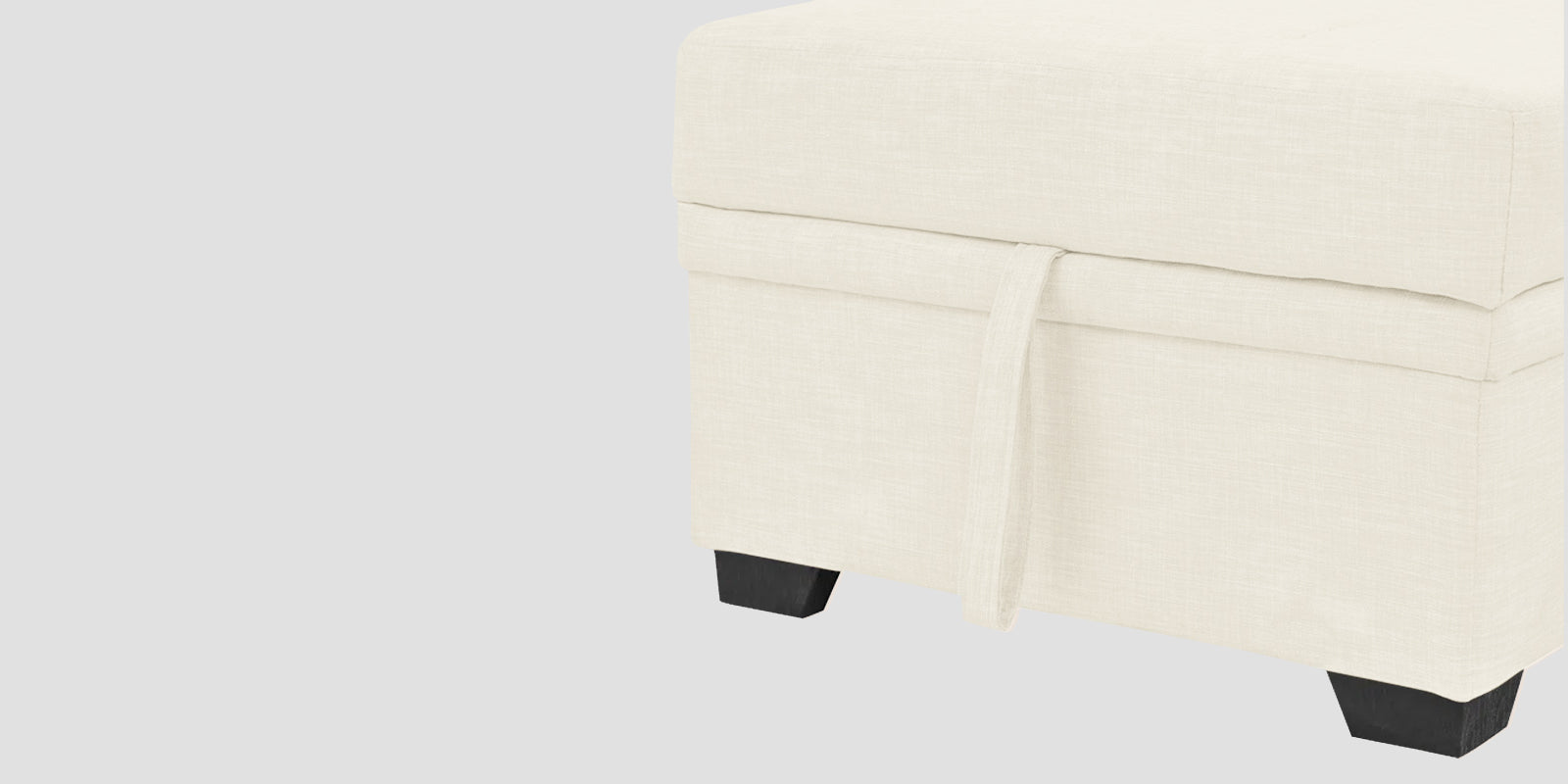 Jody Fabric 3 Seater Pull Out Sofa Cum Bed In Ivory Cream Colour With Storage - Febonic Living