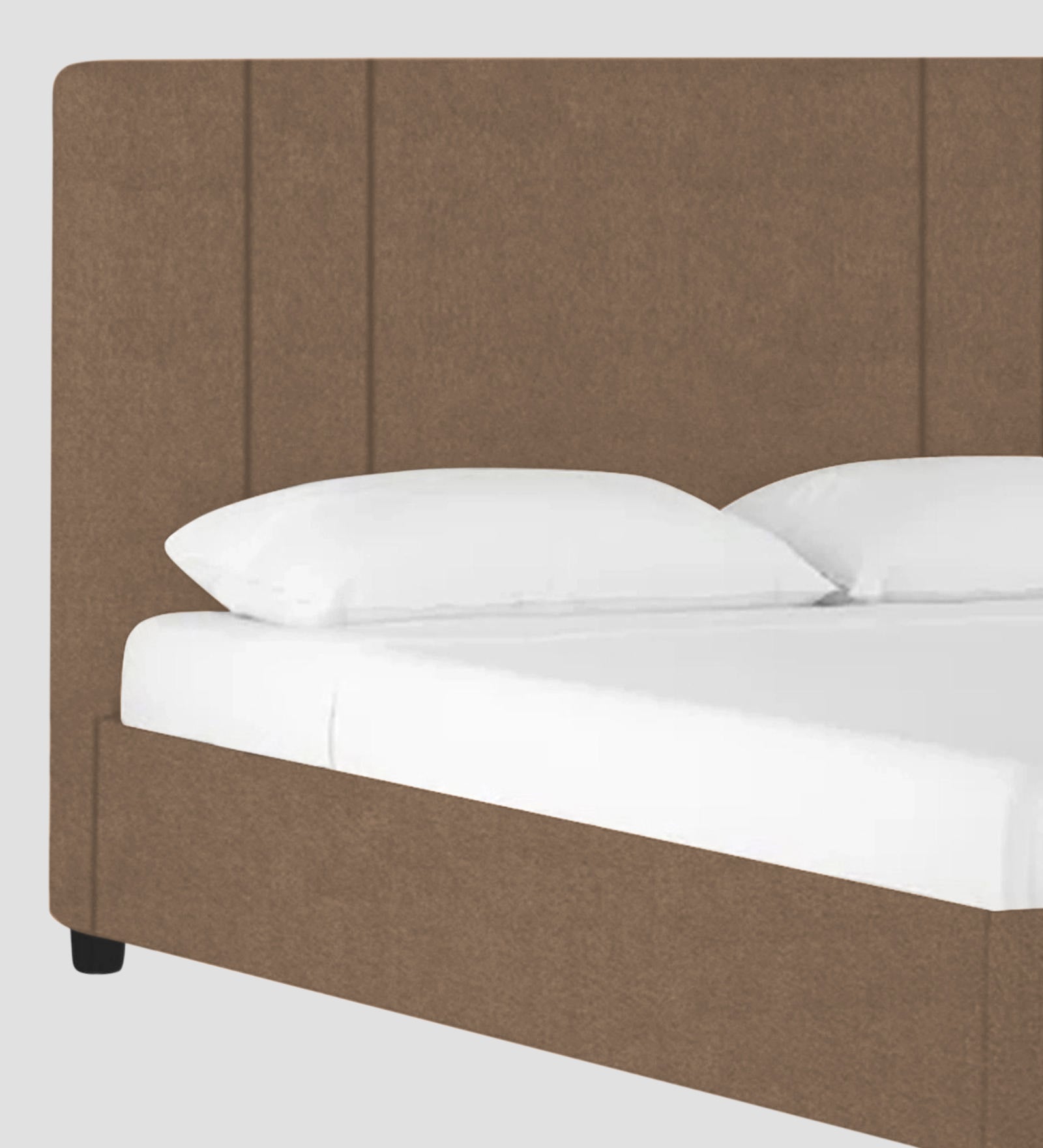 Asyra Velvet Upholstered King Size Bed In Mocha Mouse Colour With Box Storage - Febonic Living