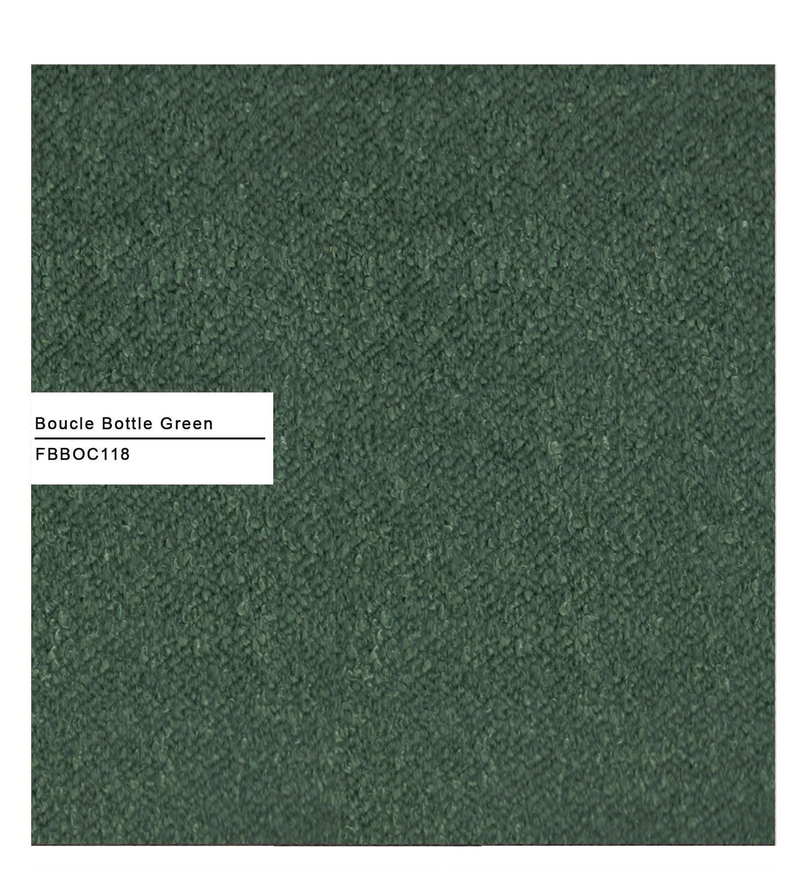 Lark Boucle Bench In Bottle Green Colour - Febonic Living