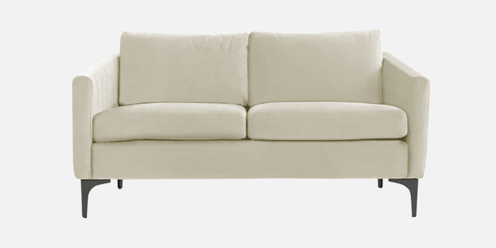 Haru Velvet 2 Seater Sofa In Warm White Colour - Febonic Living