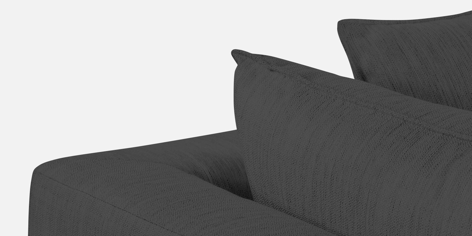 Ziggy Fabric RHS Sectional Sofa (3+Lounger) In Stone Grey Colour - Febonic Living