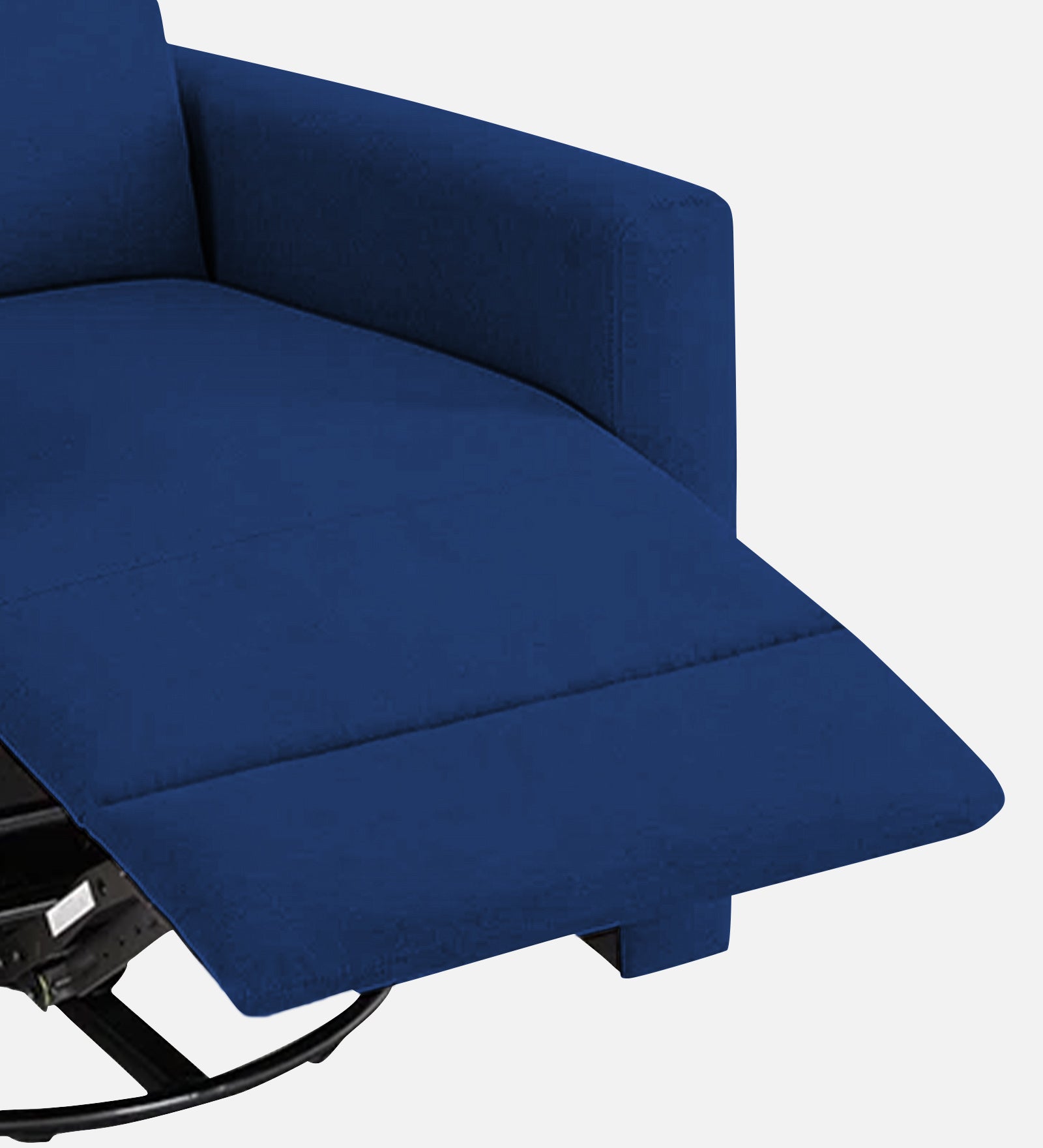 Zura Fabric 1 Seater Rotating Motorized Recliner In Royal Blue Colour - Febonic Living