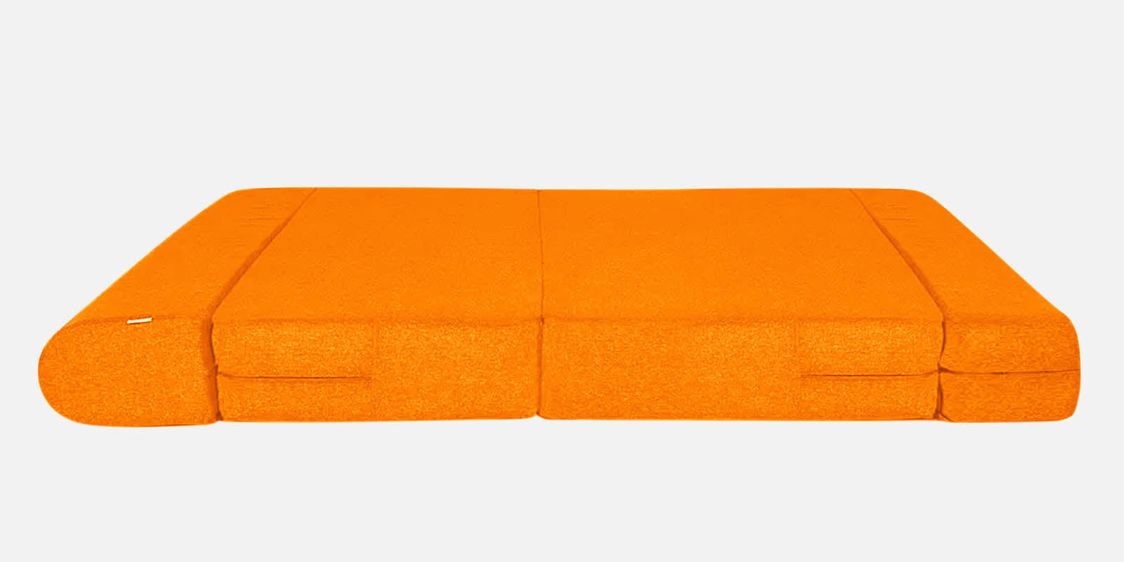 Fleepy Fabric 3 Seater Foldable Sofa Cum Bed In Vivid Orange Colour - Febonic Living