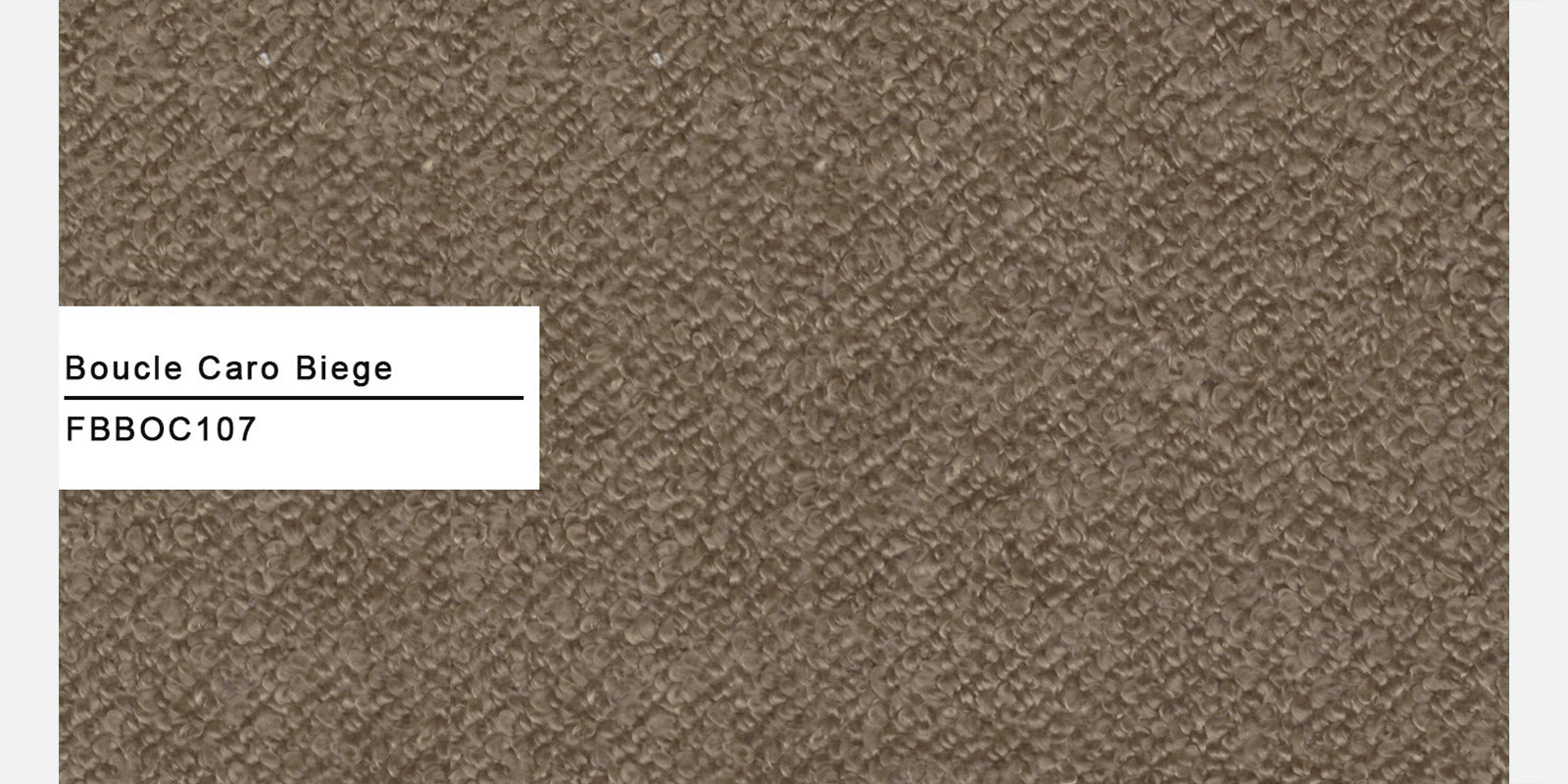 Boucle Fabric 3 Seater Sofa in Caro Beige Colour