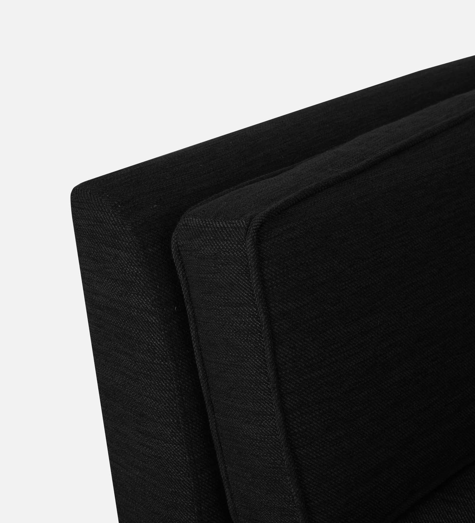 Nigar Fabric 1 Seater Sofa In  Zed Black Colour - Febonic Living