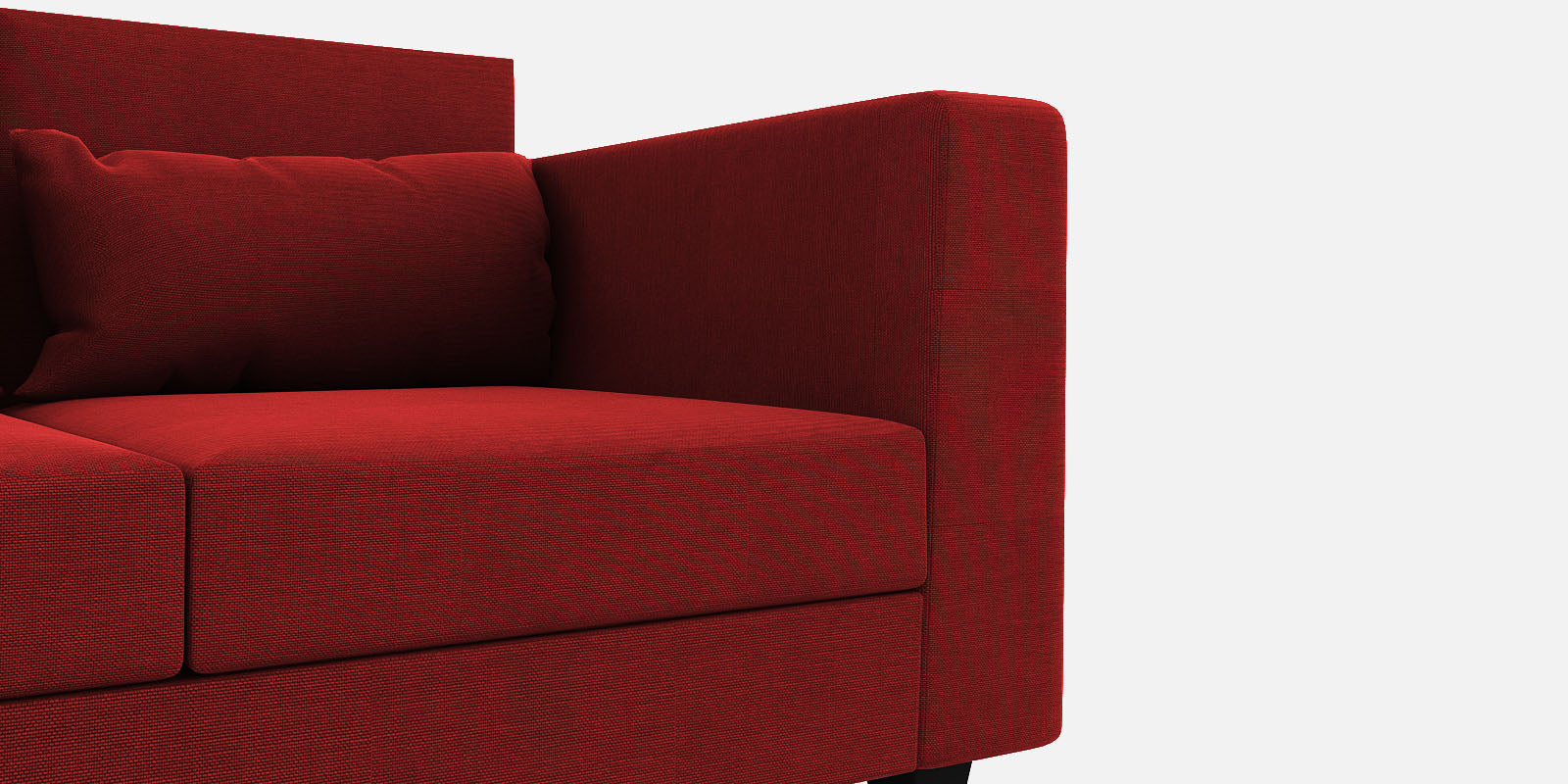 Nipul Fabric 2 Seater Sofa In Blood Maroon Colour - Febonic Living