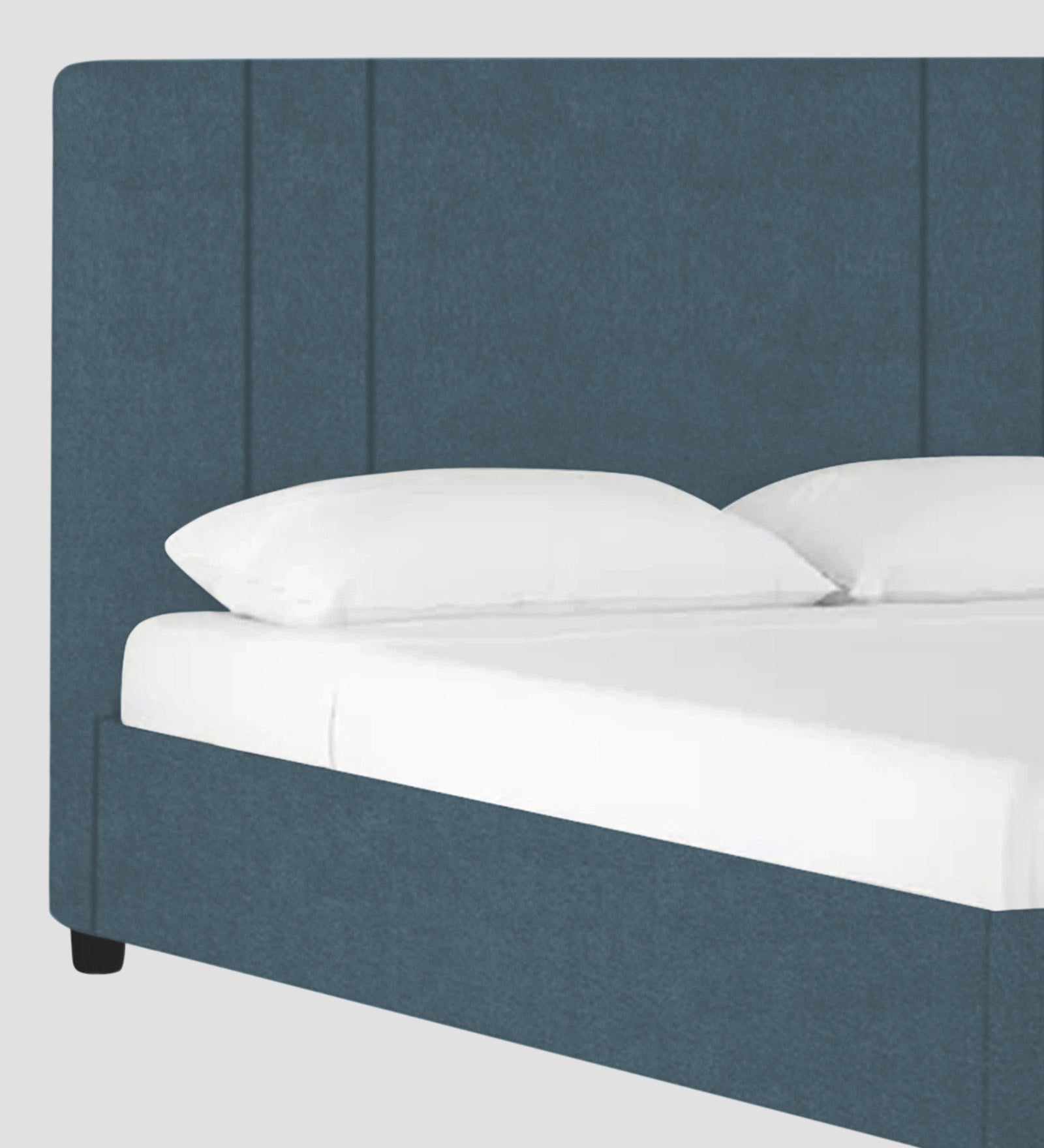 Asyra Velvet Upholstered King Size Bed In Oxford Blue Colour With Box Storage - Febonic Living