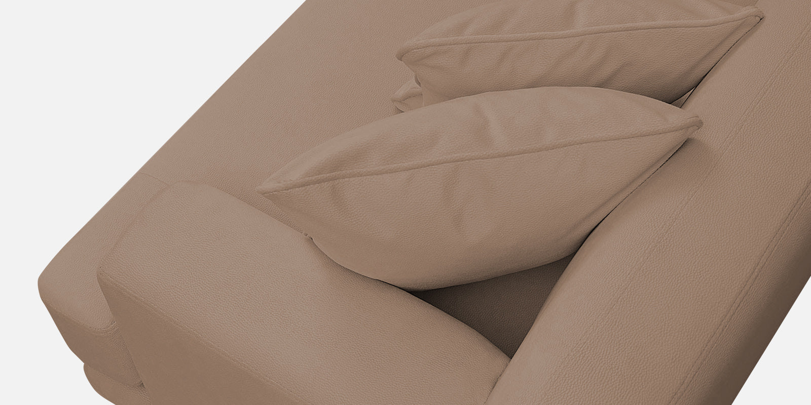 Woody Fabric RHS Sectional Sofa (3+Lounger) In Wheat Beige Colour - Febonic Living