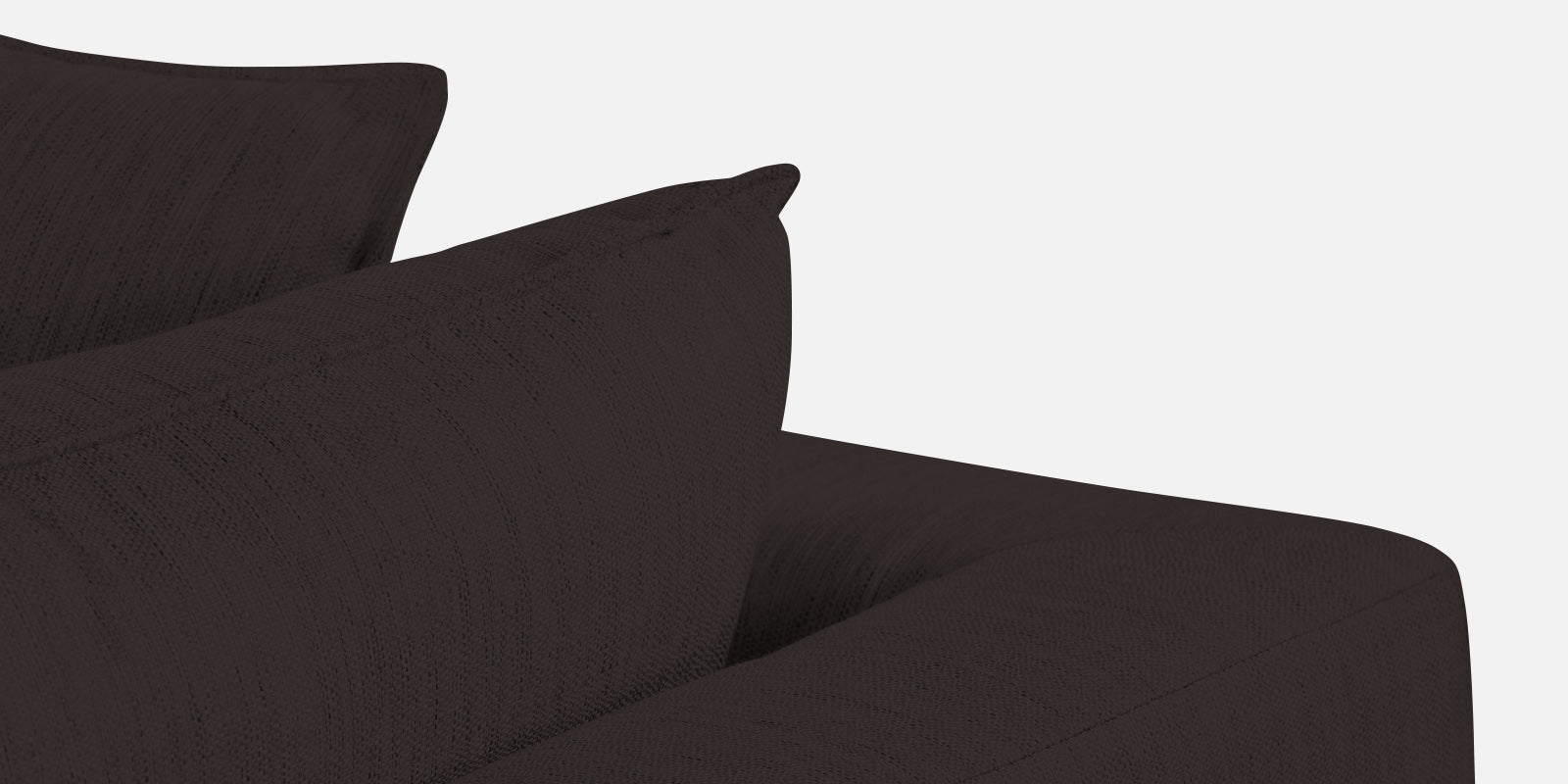 Ziggy Fabric LHS Sectional Sofa (3+Lounger) In Pebble Brown Colour - Febonic Living
