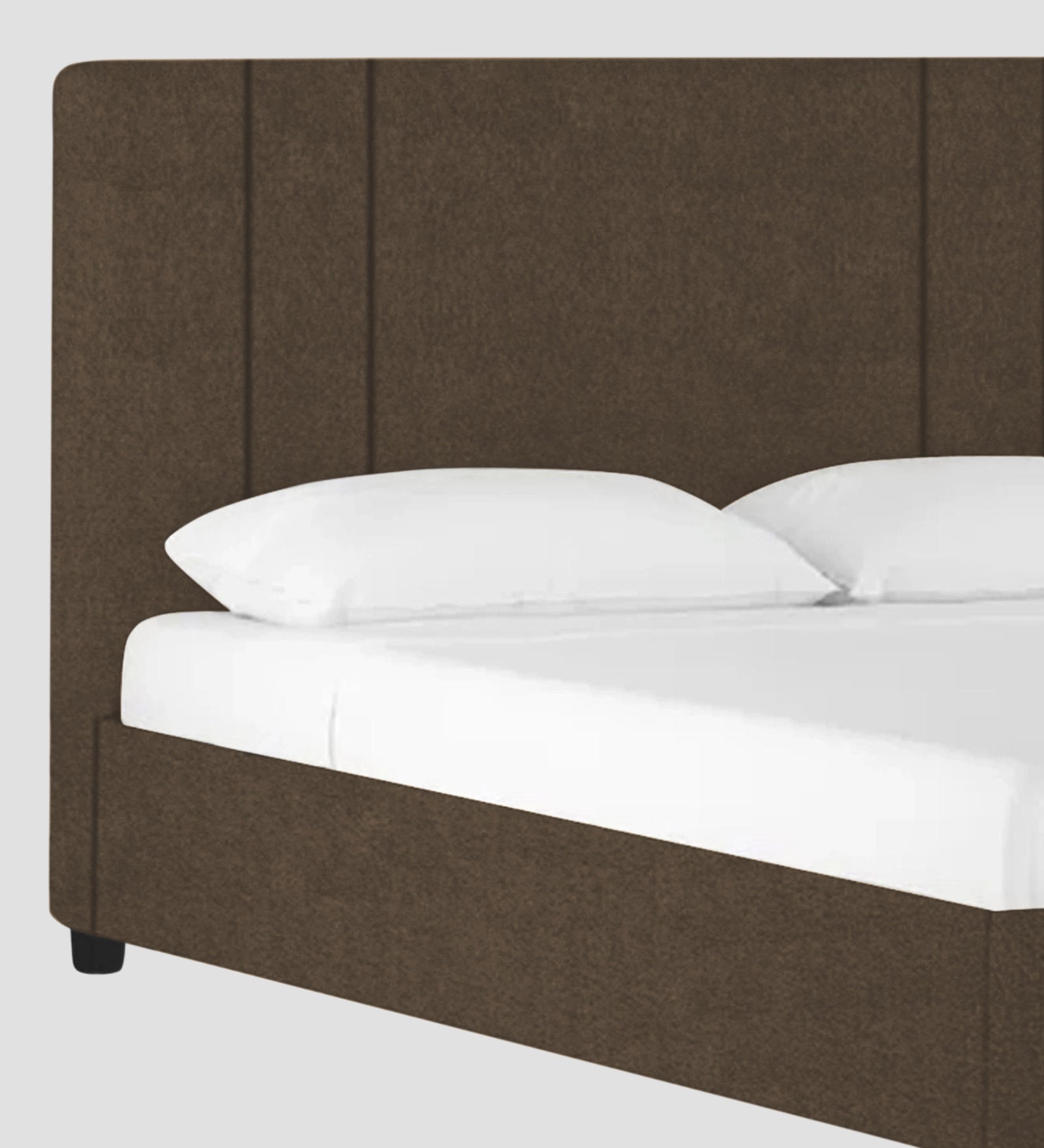Asyra Velvet King Size Bed in Shade Brown Colour With Box Storage