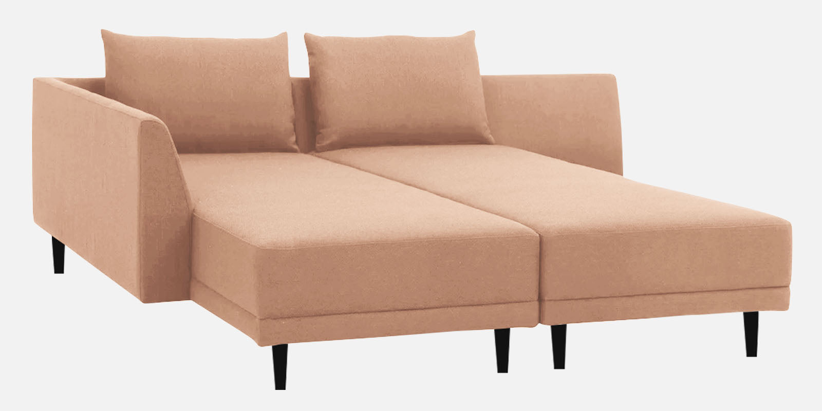 Ira Fabric RHS 6 Seater Convertible Sofa Cum Bed In Cosmic Beige Colour - Febonic Living