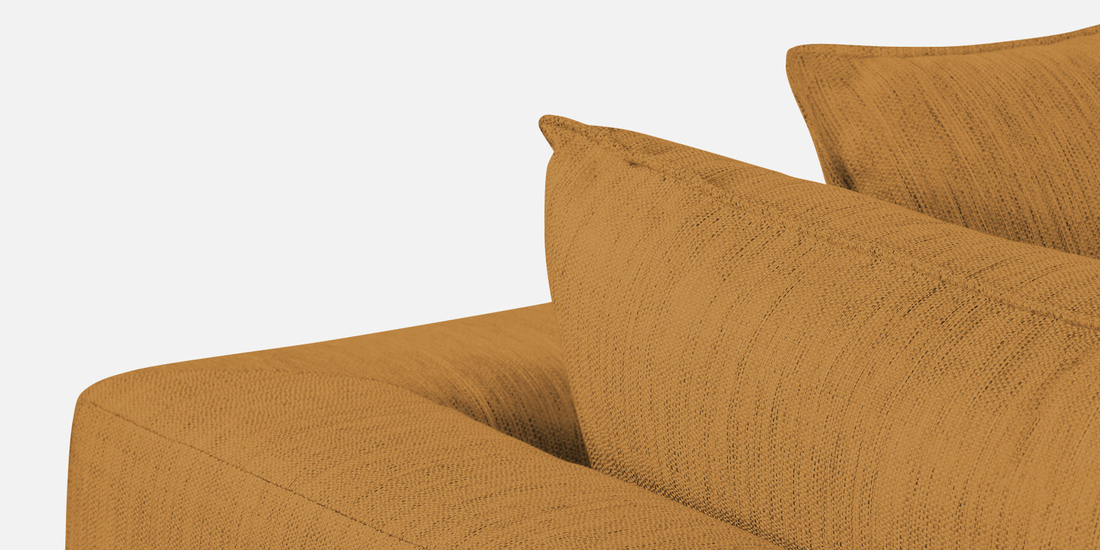 Ziggy Fabric RHS Sectional Sofa (3+Lounger) In Corn Yellow Colour - Febonic Living
