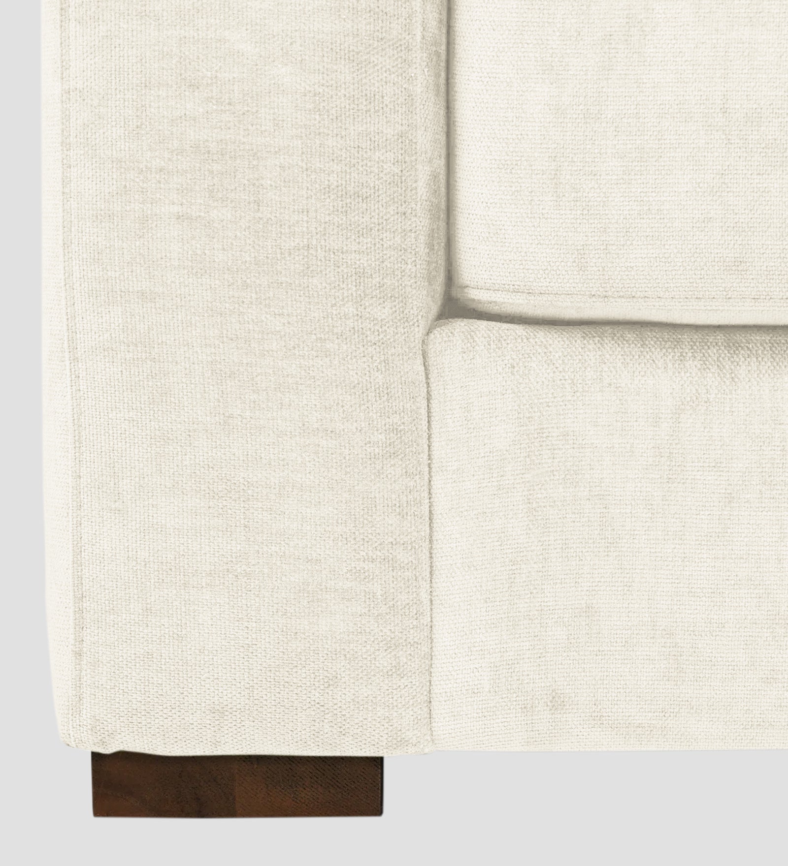 Dara Fabric 1 Seater Sofa In Ivory Cream Colour - Febonic Living