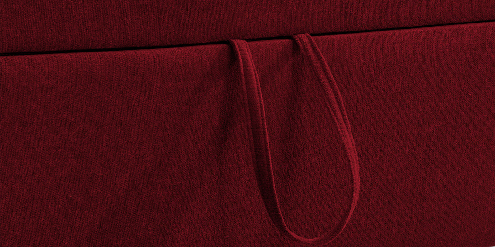 Kara Fabric 3 Seater Pull Out Sofa Cum Bed In Ruby Red Colour - Febonic Living