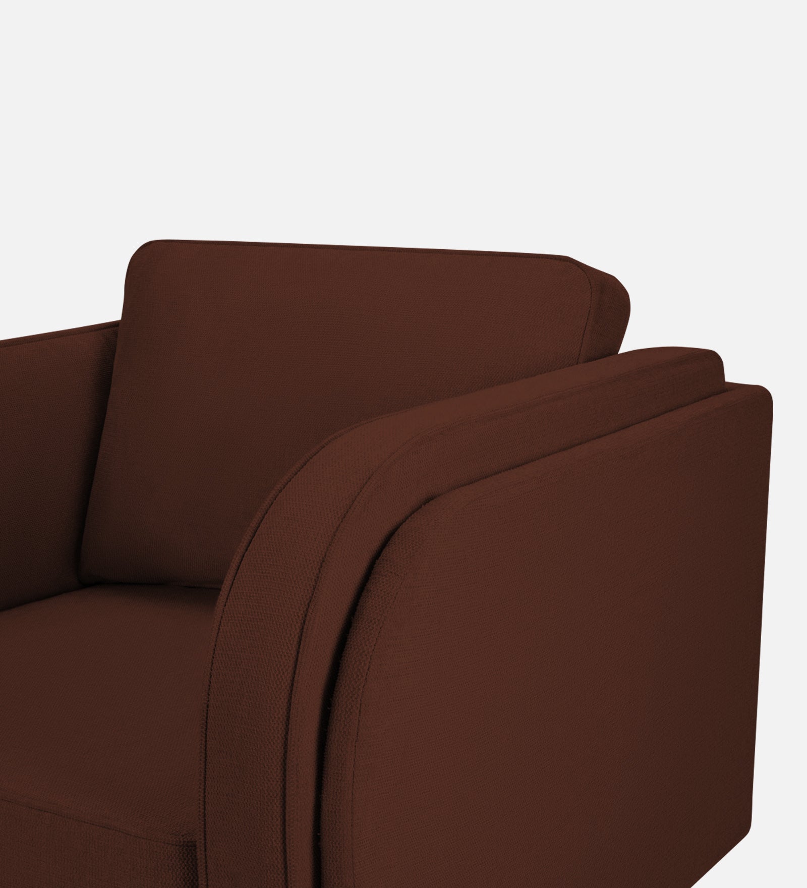 Siddy Fabric 1 Seater Sofa in Coffee Brown Colour