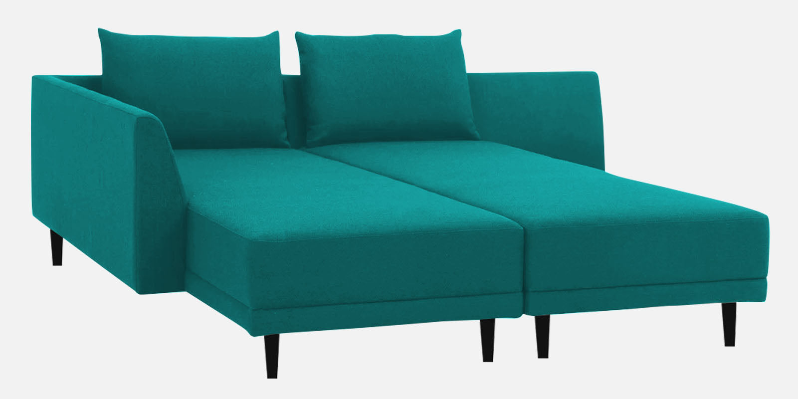 Ira Fabric RHS 6 Seater Convertible Sofa Cum Bed In Sea Green Colour - Febonic Living