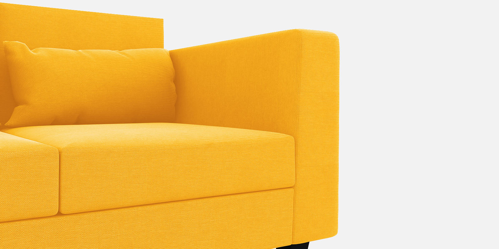 Nipul Fabric 2 Seater Sofa In Bold Yellow Colour - Febonic Living