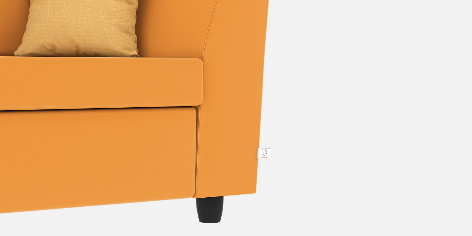 Nestin Velvet 2 Seater Sofa In Tangerine Orange Colour - Febonic Living