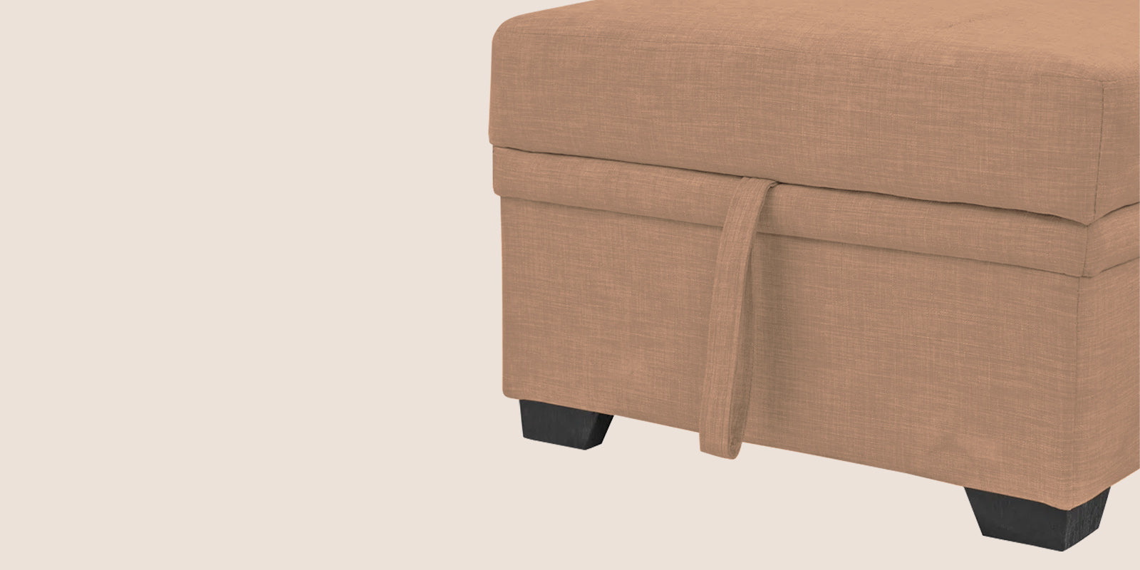 Jody Fabric 3 Seater Pull Out Sofa Cum Bed In Cosmic Beige Colour With Storage - Febonic Living