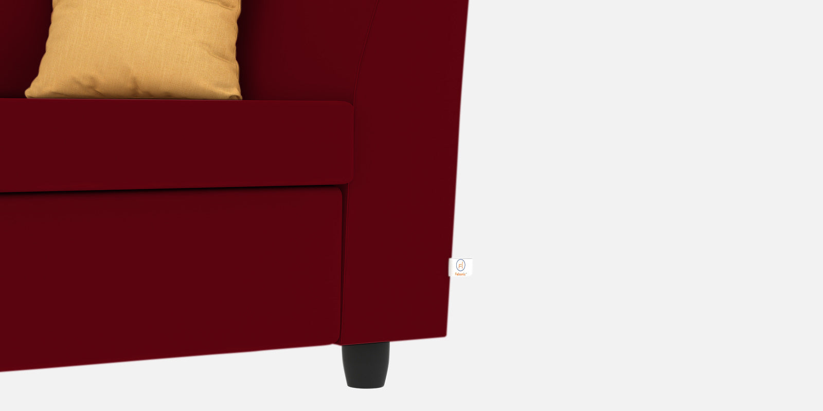 Nestin Velvet 2 Seater Sofa in Cherry red Colour