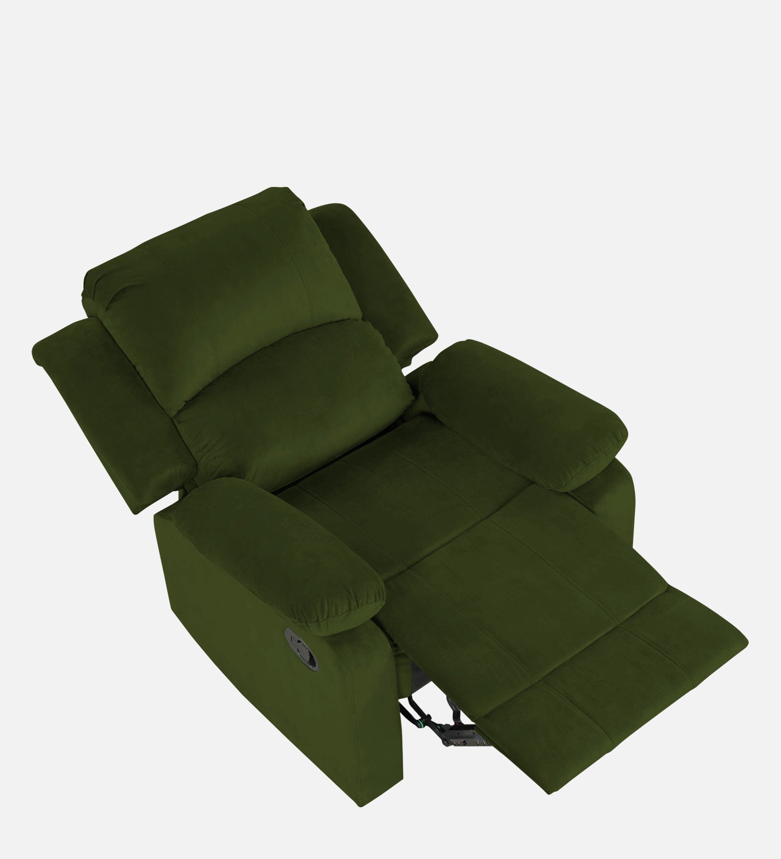 Henry Fabric 1 Seater Manual Recliner In Olive Green Colour - Febonic Living