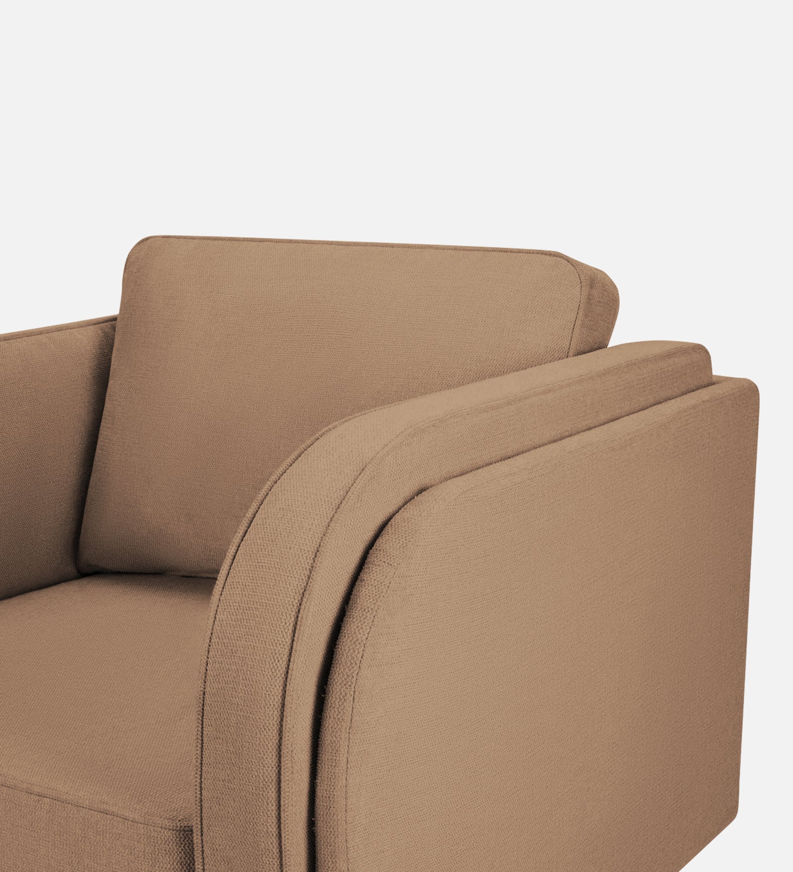 Siddy Fabric 1 Seater Sofa In Cookie Beige Colour - Febonic Living
