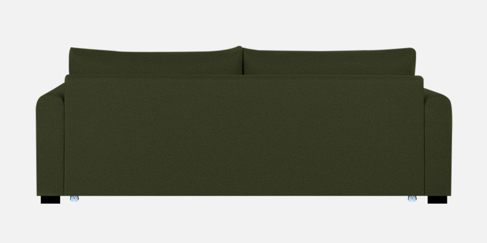 Sigma Fabric 3 Seater Pull Out Sofa Cum Bed In Olive Green Colour - Febonic Living