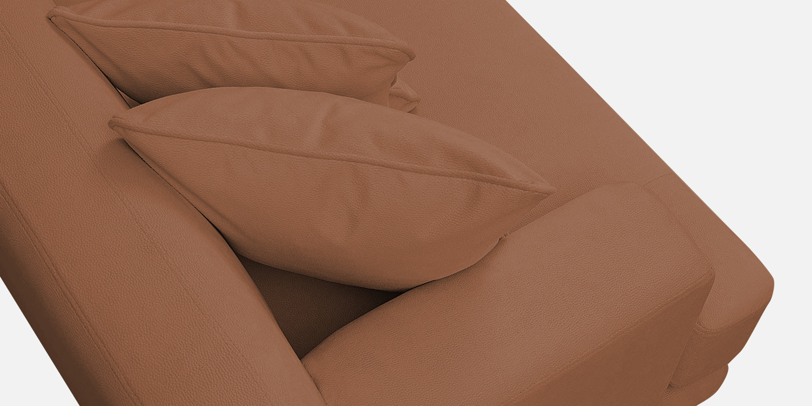 Woody Fabric LHS Sectional Sofa (3+Lounger) In Caramel Beige Colour - Febonic Living