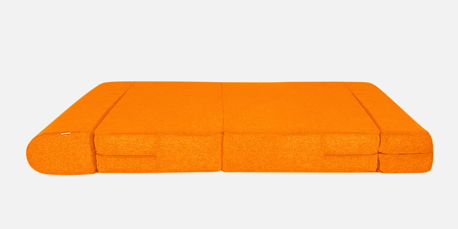 Fleepy Fabric 2 Seater Foldable Sofa Cum Bed In Vivid Orange Colour - Febonic Living